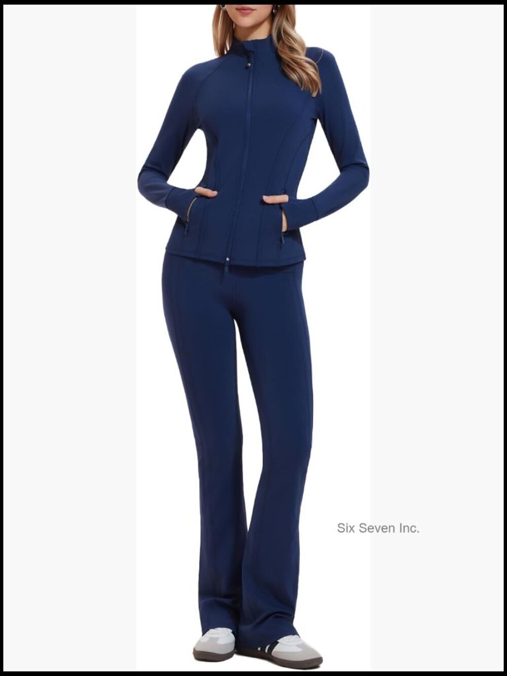 2 Piece Tracksuit Full Zip Jacket & Bell Bottom Pants Lounge Set